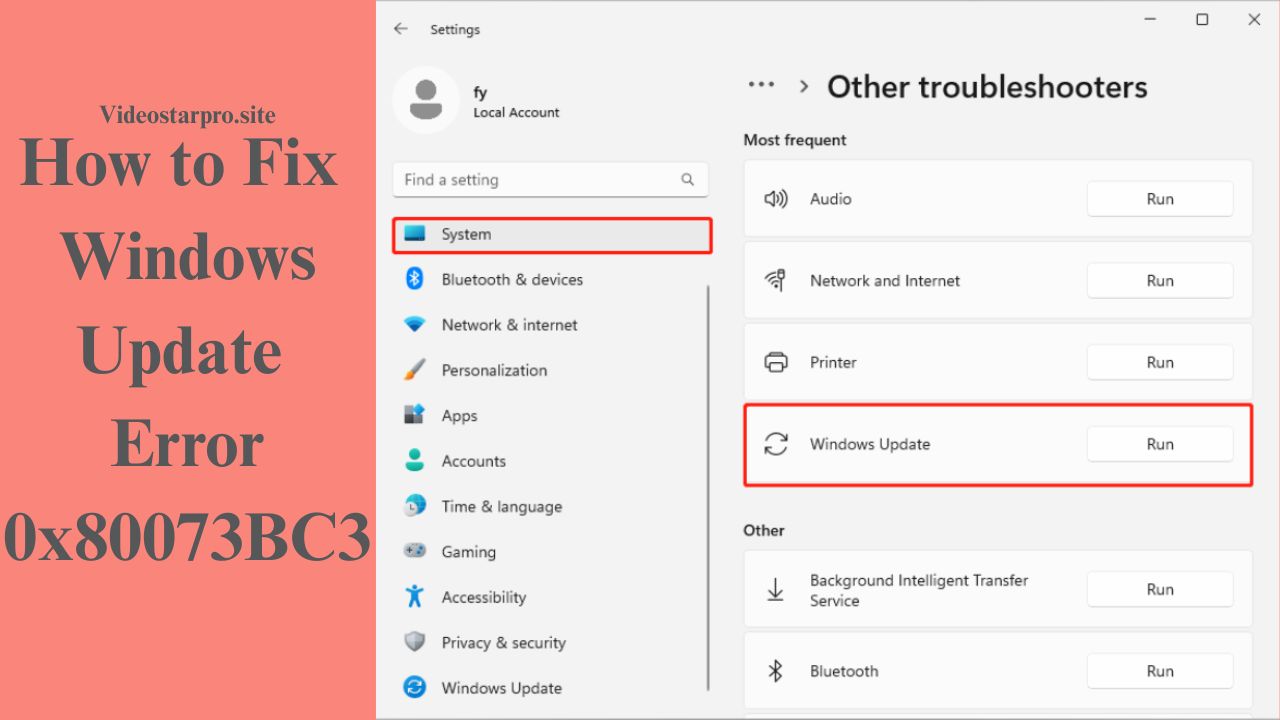 How to Fix Windows Update Error 0x80073BC3